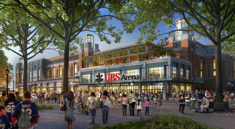 More information about the Belmont Retail Village at UBS Arena with the  1442 garage being a shared space. Excepted to be open 2024. :  r/NewYorkIslanders