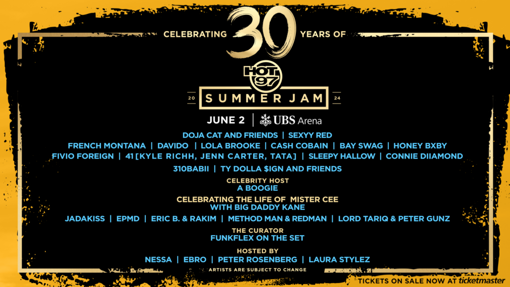Doja Cat & Friends, Sexyy Red, Method Man, French Montana, Redman, Davido & More: Hot 97’s Summer Jam